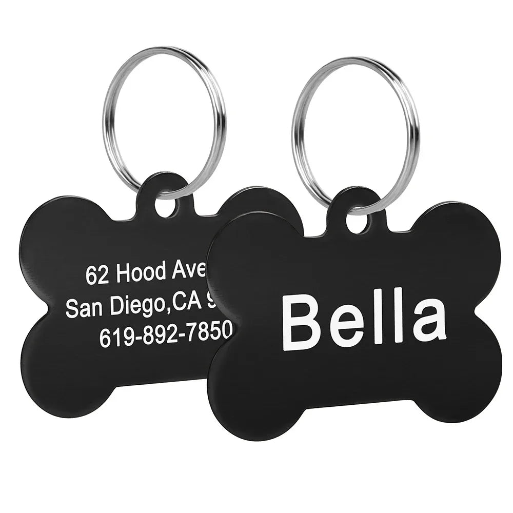 Personalized Bone-Shaped Pet ID Tag with Custom Engraving