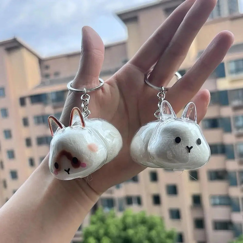 Pendentif Capsule Souvenir en Fourrure de Lapin
