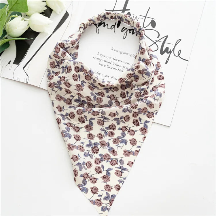 Bohemian Paisley Print Triangle Head Scarf