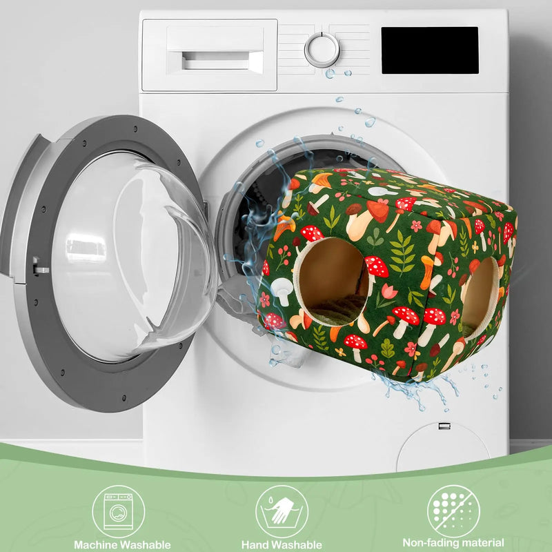 Lit-Tanière Doux et Lavable pour Petits Animaux