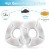 Two white activated carbon filter replacement cartridges for a cat water fountain