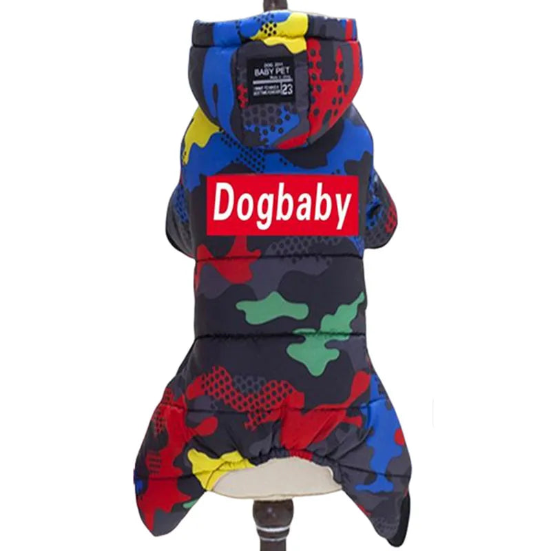 Mono de Algodón Acogedor para Perro con Capucha Impermeable