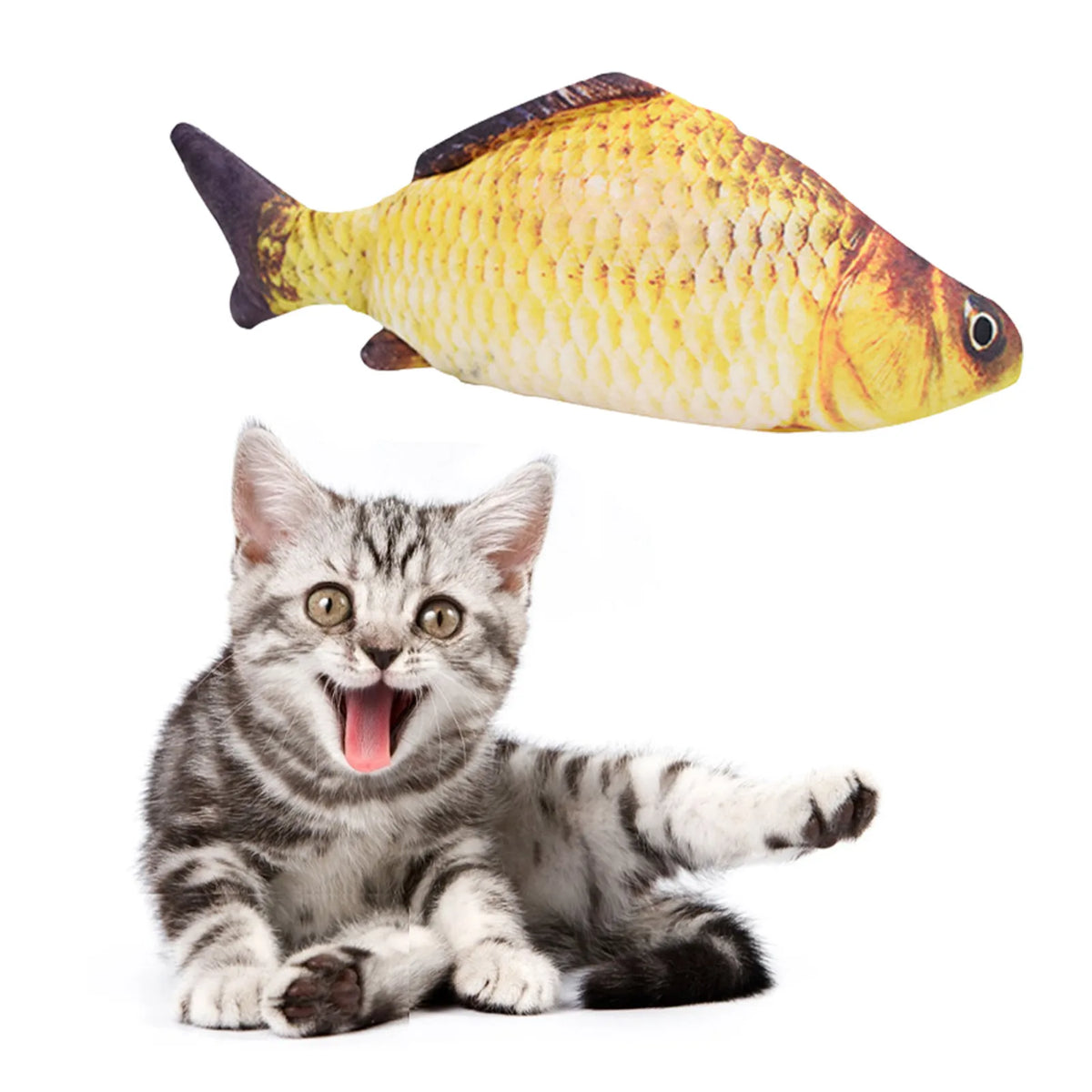 Interactive Floppy Fish Cat Toy with Motion Sensor
