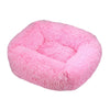 Lit carré en peluche de luxe pour chien