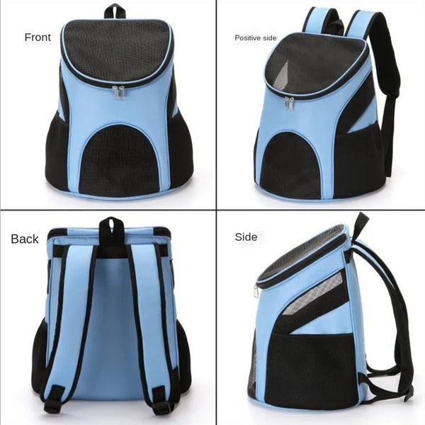 Cat Carrier Bag Foldable Double-Shoulder Travel Backpack