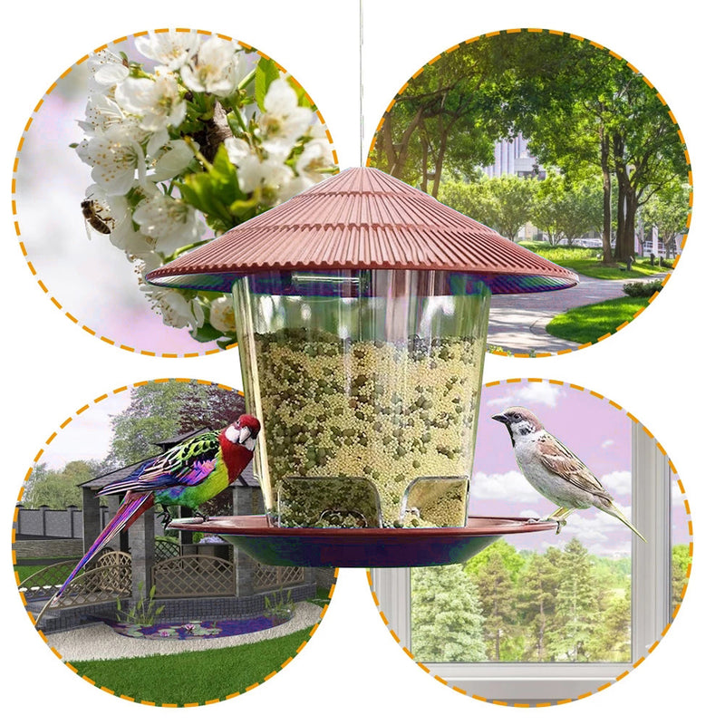 Automatic Bird Feeder with Nut Dispenser for Outdoor Hanging