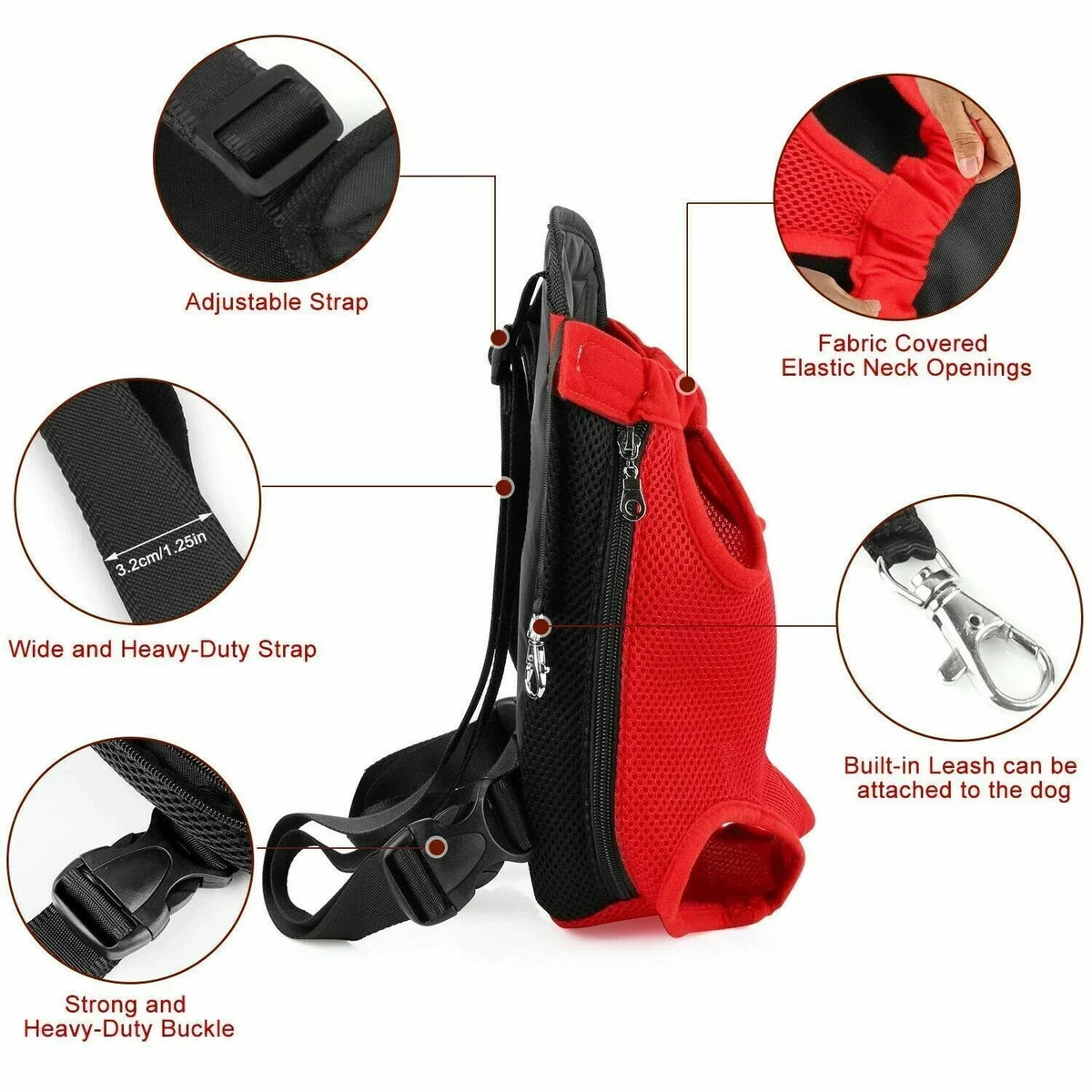 Adjustable Pet Carrier Backpack for Small Dogs and Cats