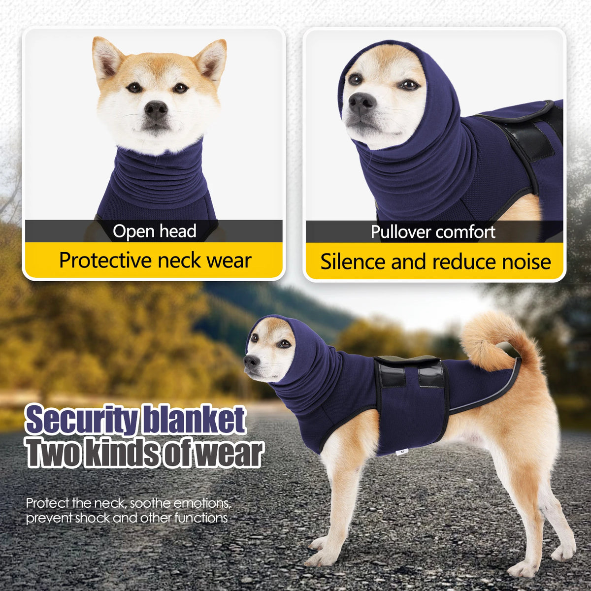 Dog Calming Vest with Neck Warmer