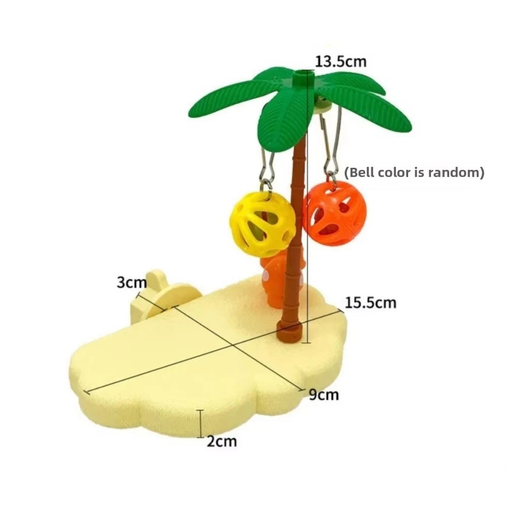 Tropical Bird Play Perch with Swing Balls