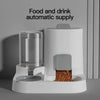Gravity-Fed Cat Water Dispenser & Feeder with Spill-Proof Design