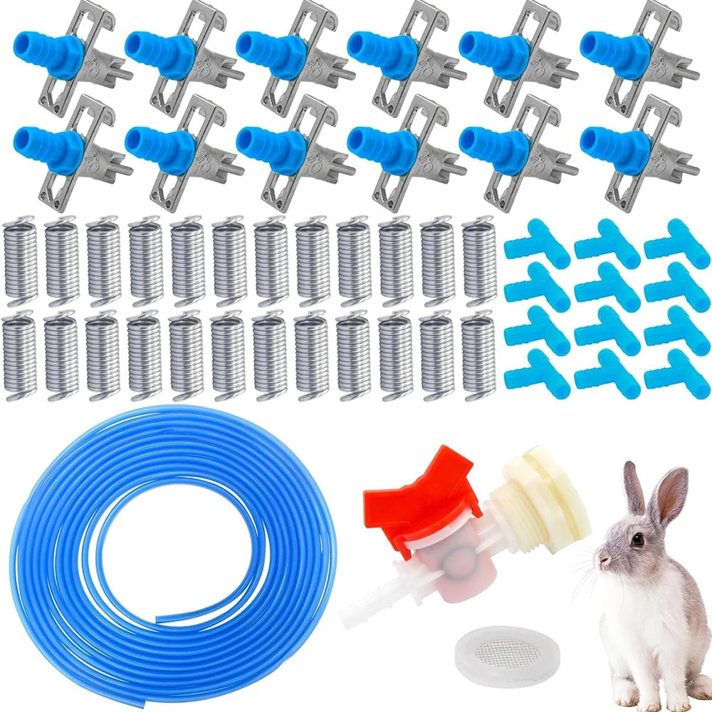 Automatic Rabbit Watering System Kit with 12 Nipple Drinkers