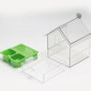 Hanging Parrot Feeder with Pull-Out Bath and Transparent Design