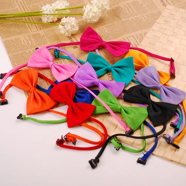 Pet Bow Tie Collar with Adjustable Strap