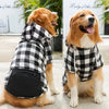 Plaid Fleece Pet Hoodie with Zipper Pocket
