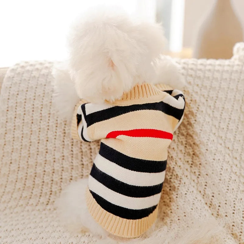 Adorable Bear Pattern Knitted Cardigan for Small Dogs and Cats