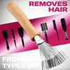 Wooden Hairbrush Cleaner Tool with Handle
