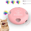 Jouet interactif intelligent pour chat avec plumes mobiles