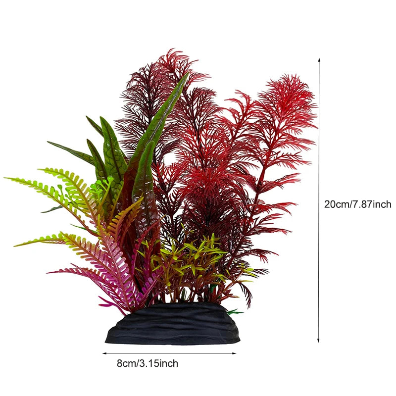 Realistic Artificial Aquarium Plants for Fish Tank Décor