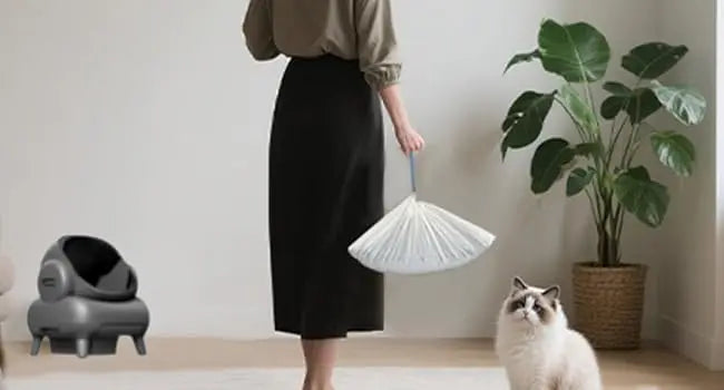 Drawstring Cat Litter Box Liners for Self-Cleaning Litter Boxes