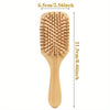 Natural Bamboo Air Cushion Scalp Massage Hair Brush – Detangling & Anti-Static