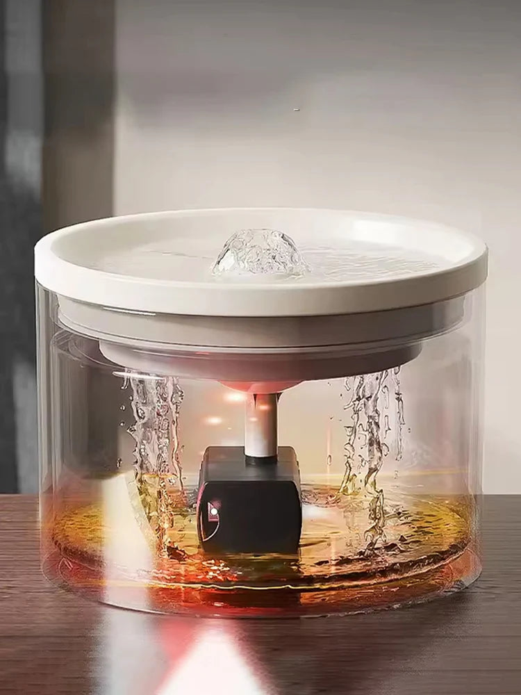 Dispensador de Agua Automático para Mascotas con Bol de Cerámica
