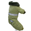 Mono de Algodón Acogedor para Perro con Capucha Impermeable