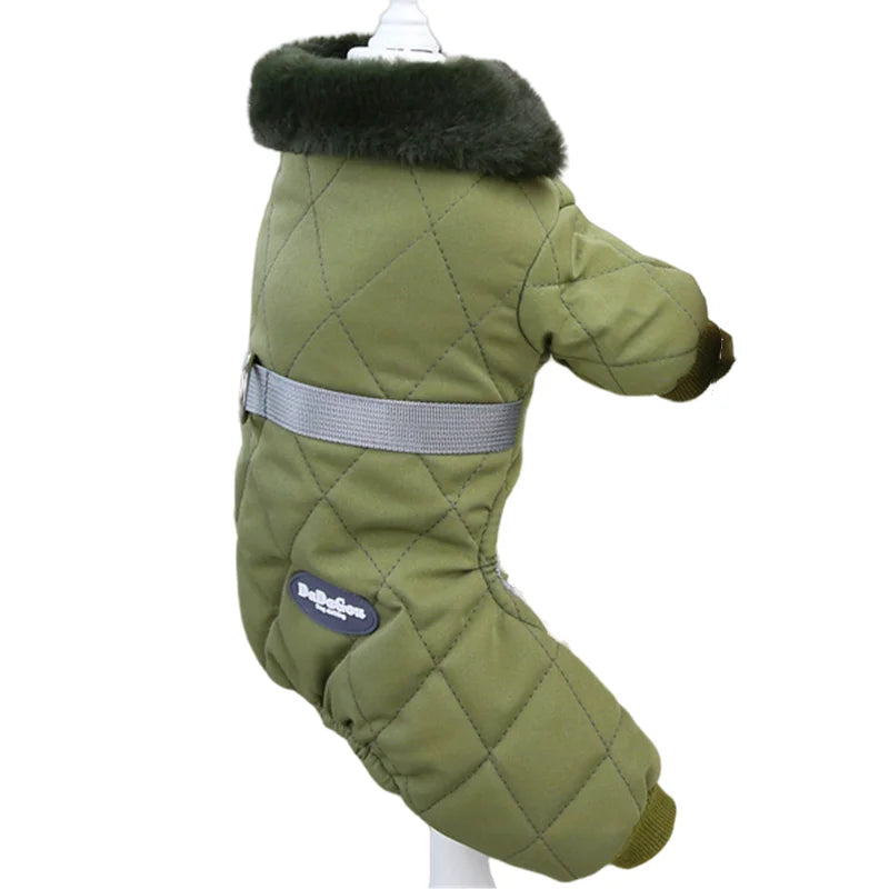 Mono de Algodón Acogedor para Perro con Capucha Impermeable