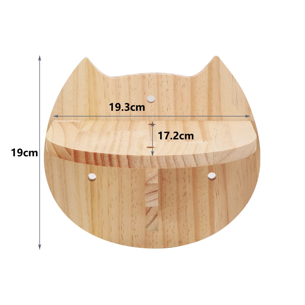 Wall-Mounted Cat Furniture Set with Hammock, Steps, and Moon Bed