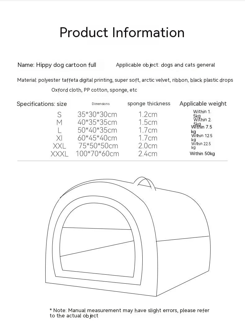 عش كلب شتوي دافئ - قابل للإزالة والغسل، كبير