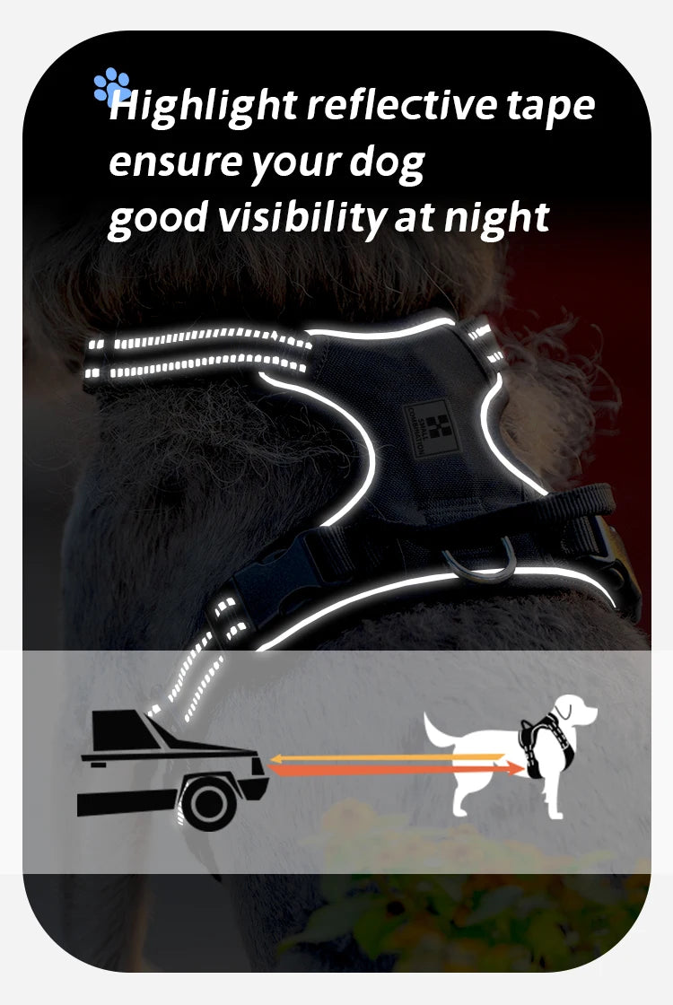 Reflective No-Pull Dog Harness with Quick-Release Buckles