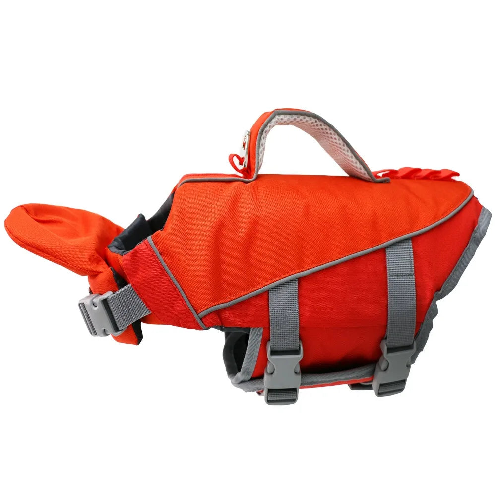 Adjustable Dog Life Jacket with Reflective Stripes