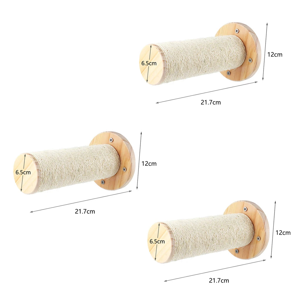 Cat Scratching Post with Sisal and Wood