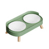 Colorful Double Dog Bowl Set with Stainless Steel and Plastic Base