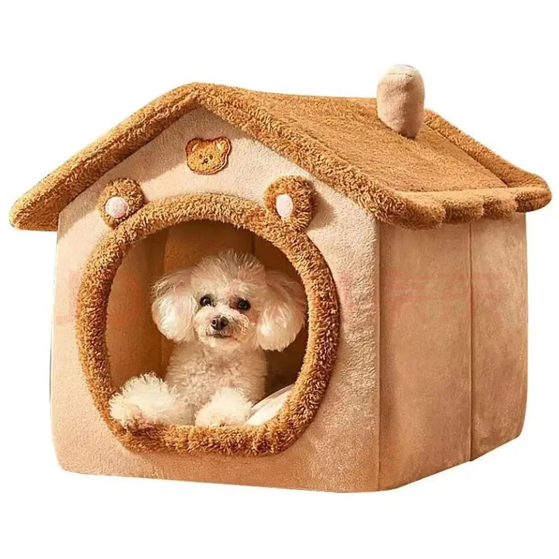 Lit Grotte Chat Peluche Confortable