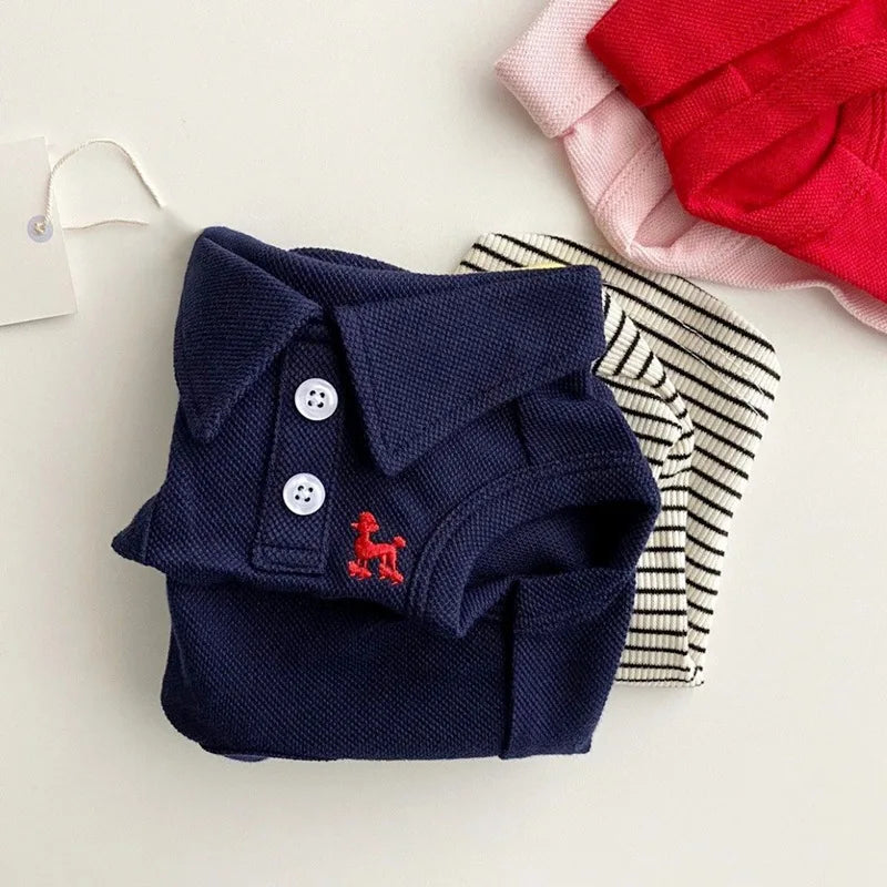 Summer Dog Polo Shirt With Stripe Cooling Vest