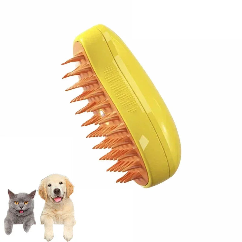 Brosse de toilettage à vapeur pour chats et chiens