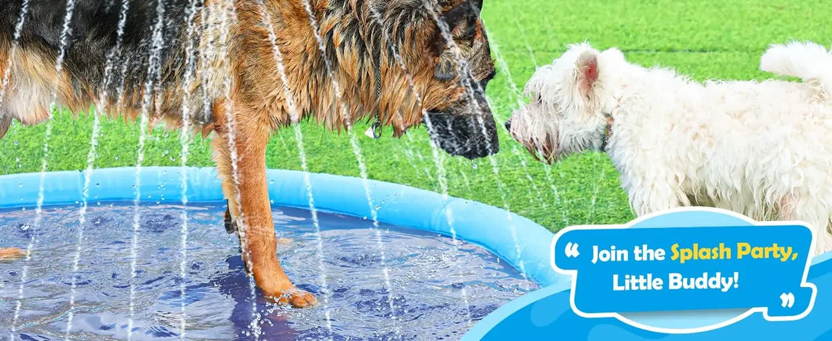 Anti-Slip Dog Splash Pad with Sprinkler for Summer Water Play