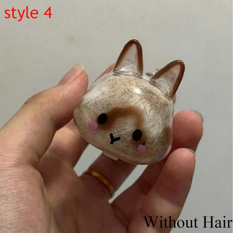 Pendentif Capsule Souvenir en Fourrure de Lapin