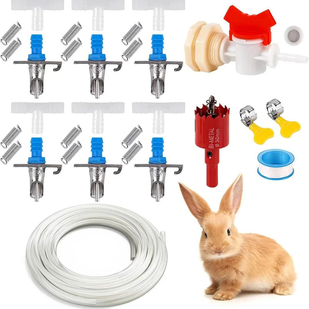 Automatic Rabbit Watering System Kit with 12 Nipple Drinkers