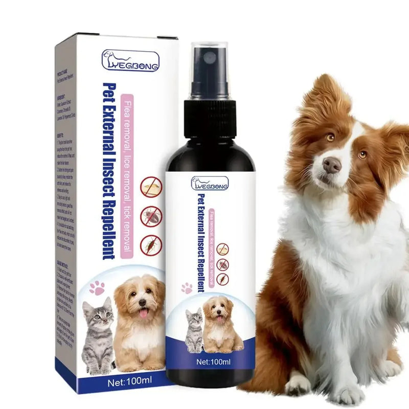 Spray Natural contra Pulgas y Garrapatas para Perros y Gatos