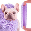 Ultra-Absorbent Chenille Pet Bath Towel with Massage Effect