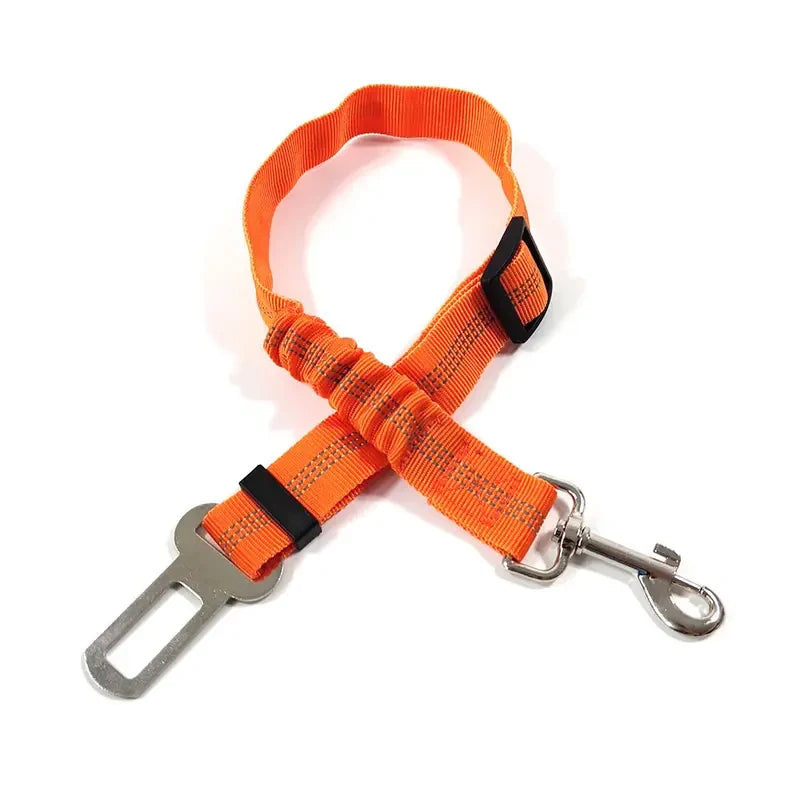 Reflective Adjustable Dog Car Seat Belt with Bungee Harness