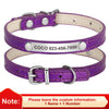 Individuell gravierte Leder-Hundehalsband mit ID-Tag