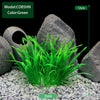 Plantes aquatiques artificielles vertes présentées dans un environnement de pierre naturelle.