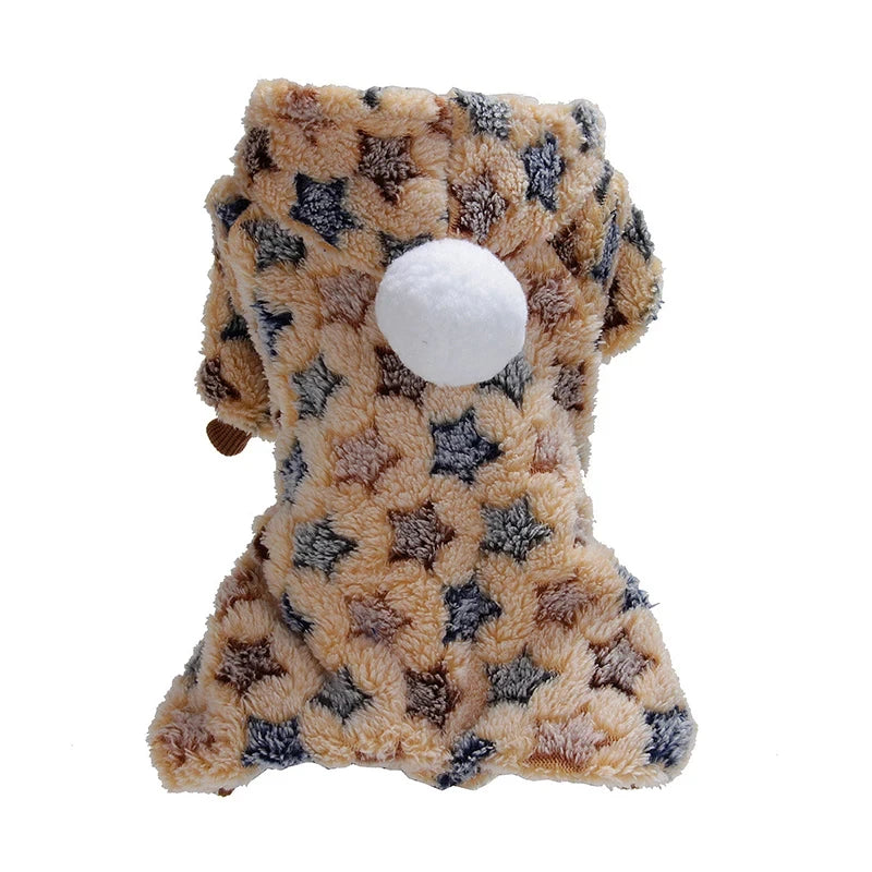 Soft Flannel Dog Coat for Cold Weather