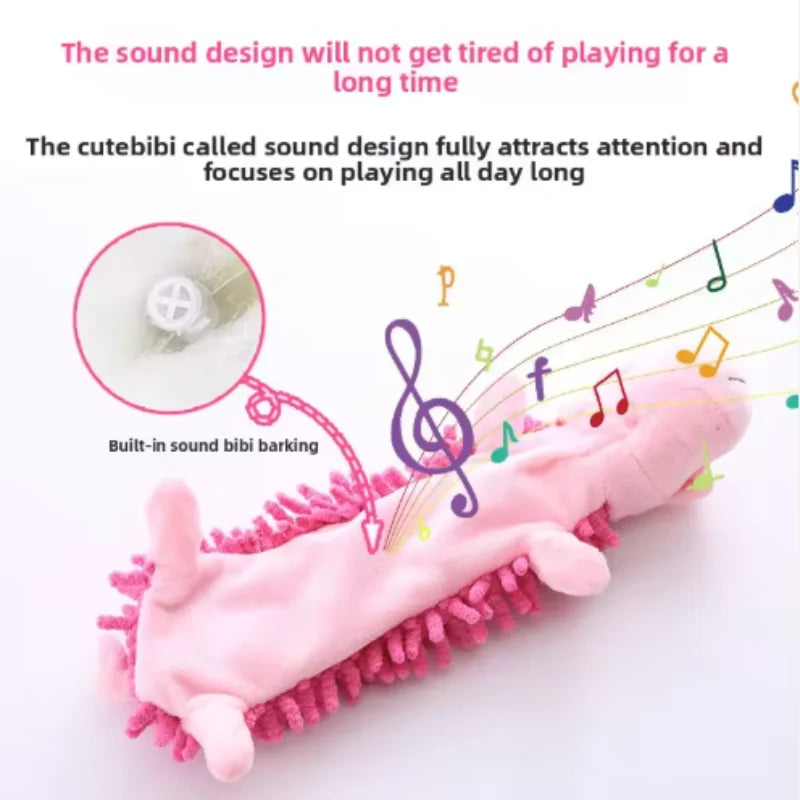 Plush Squeaky Donkey Dog Toy for Teething and Interactive Play