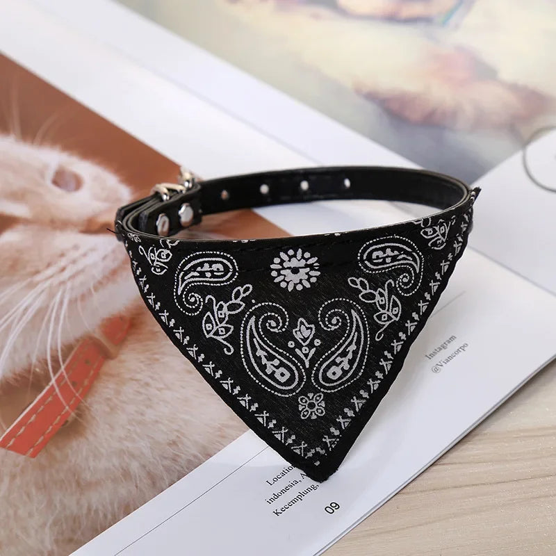 Verstellbares PU-Hundehalsband mit passendem Schal