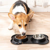 Cuenco para Mascotas de Acero Inoxidable con Base Antideslizante