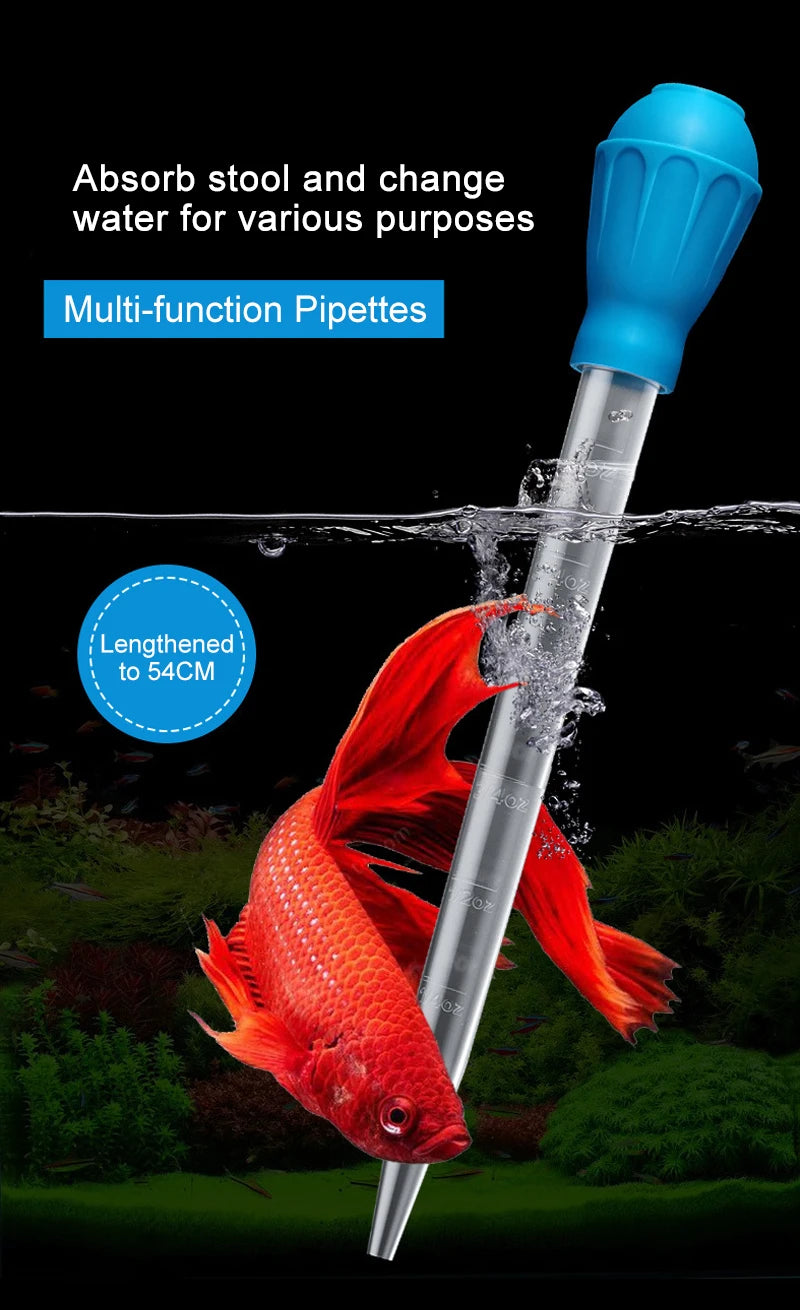 Siphon d'aquarium télescopique