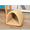 Handwoven Natural Straw Rabbit Grass Mat for Small Pets